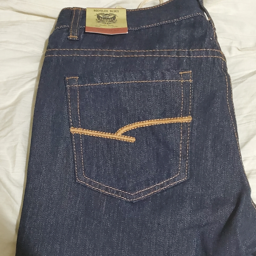 Recycled Blues Slim Fit Denim Jeans (Navy Blue)